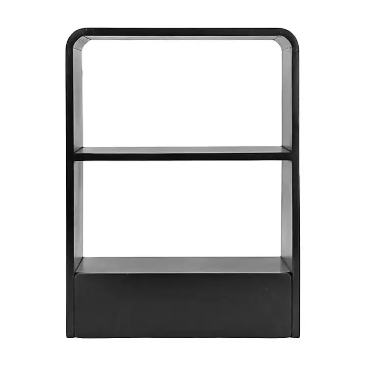 Shelves-Kirklands Home Kato Single Drawer Wall Shelf Black