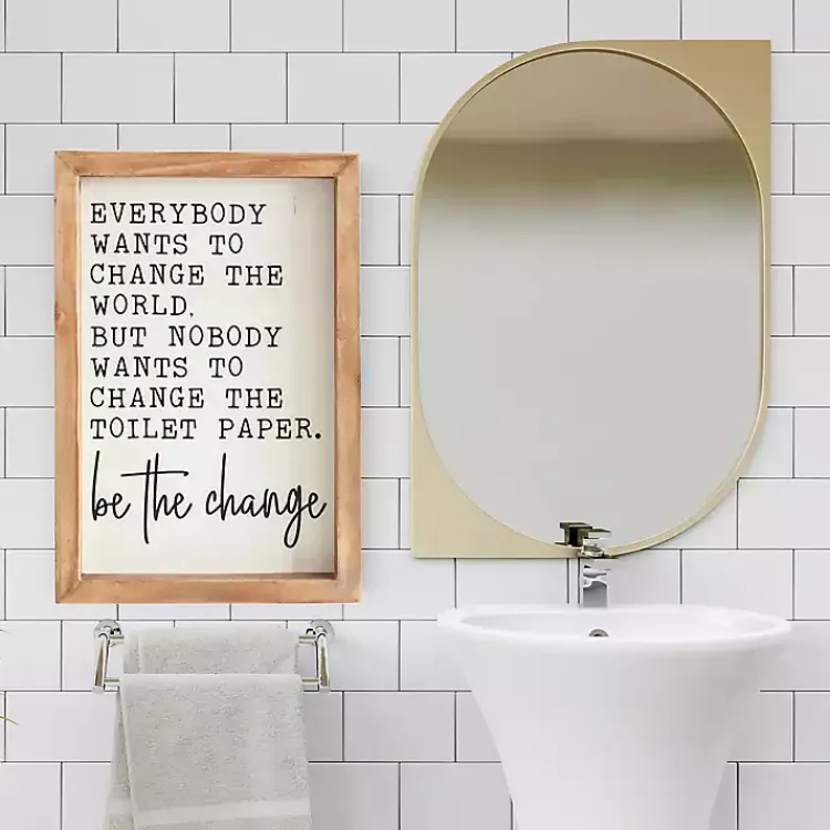 Wall Quotes & Signs-Kirklands Home Be The Change Framed Wall Sign
