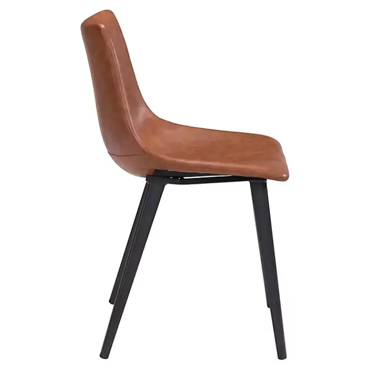 Dining Chairs-Kirklands Home Vintage Faux Leather Dining Chairs, Set of 2 Brown