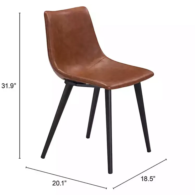 Dining Chairs-Kirklands Home Vintage Faux Leather Dining Chairs, Set of 2 Brown