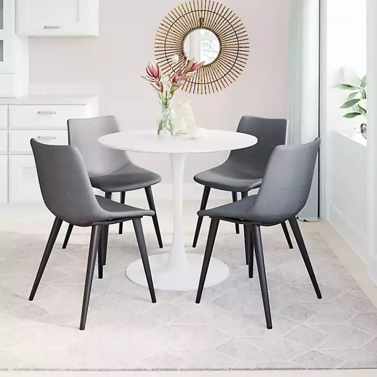 Dining Chairs-Kirklands Home Scooped Daniel Dining Chairs, Set of 2 Gray