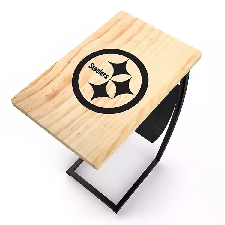 Accent & End Tables-Kirklands Home Pittsburgh Steelers Wood C-Table Tan