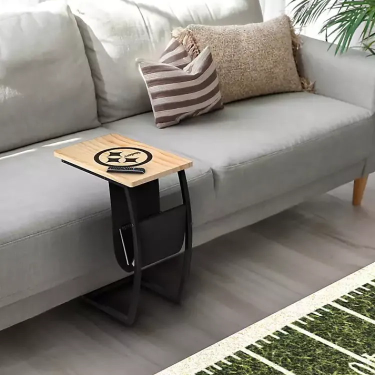 Accent & End Tables-Kirklands Home Pittsburgh Steelers Wood C-Table Tan