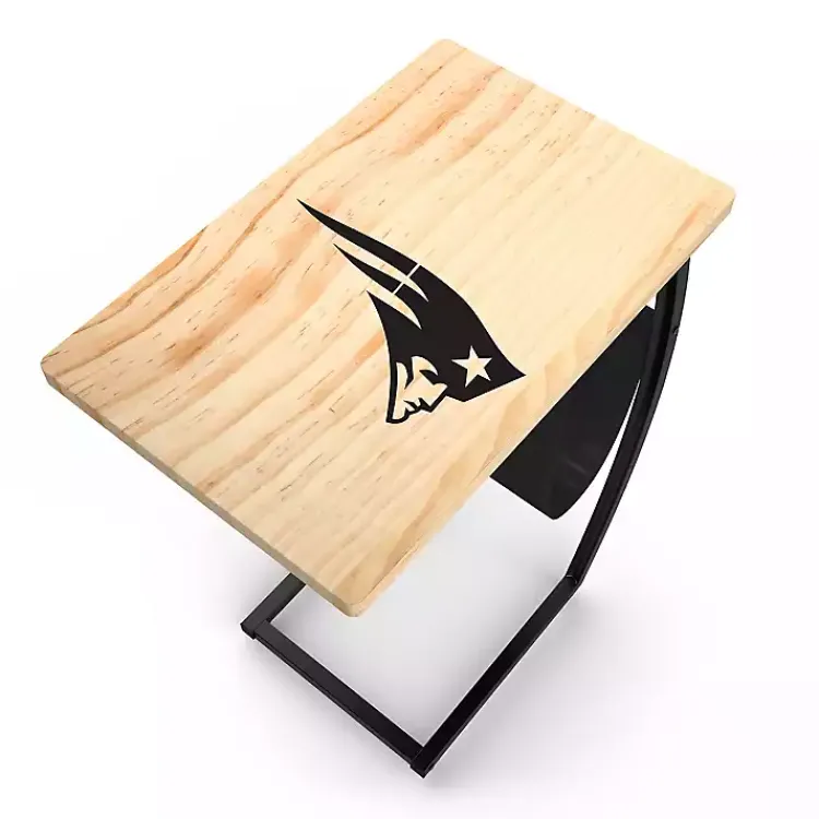 Accent & End Tables-Kirklands Home New England Patriots Wood C-Table Tan