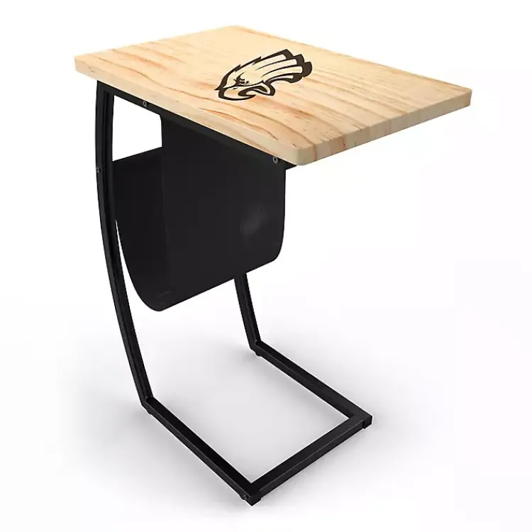 Accent & End Tables-Kirklands Home Philadelphia Eagles Wood C-Table Tan