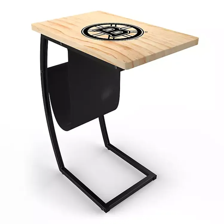 Accent & End Tables-Kirklands Home Boston Bruins Wood C-Table Tan