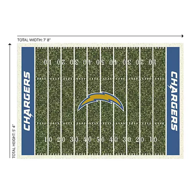 Area Rugs-Kirklands Home Los Angeles Chargers Home Field Area Rug, 6x8