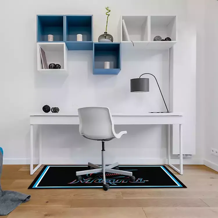 Area Rugs-Kirklands Home Florida Marlins Spirit Rug, 3x4 Black