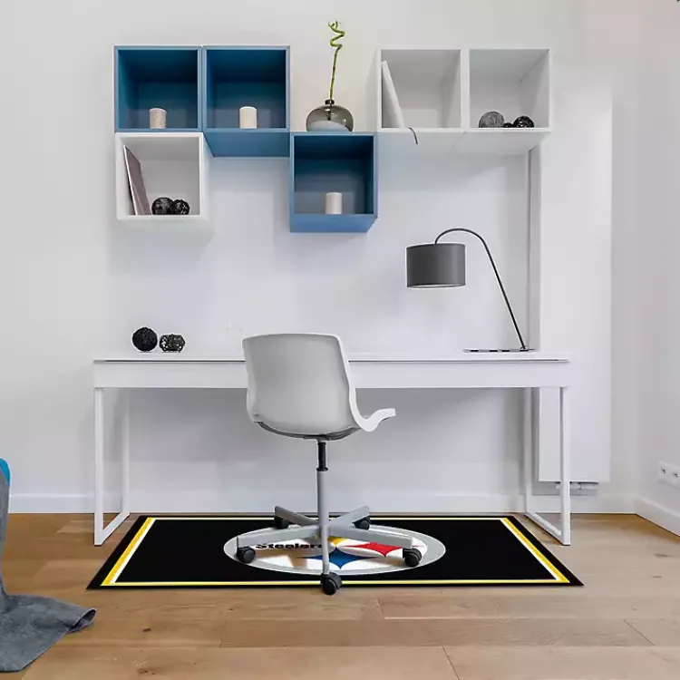 Area Rugs-Kirklands Home Pittsburgh Steelers Area Rug, 3x4 Black