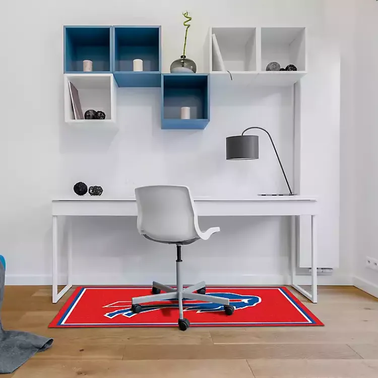 Area Rugs-Kirklands Home Buffalo Bills Area Rug, 3x4 Red