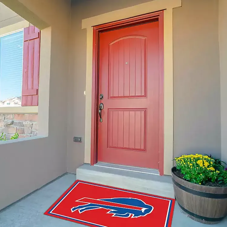 Area Rugs-Kirklands Home Buffalo Bills Area Rug, 3x4 Red