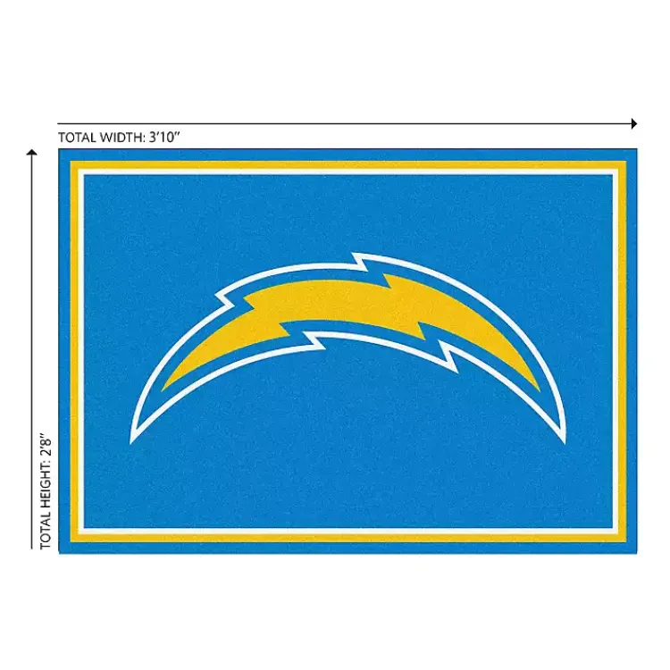 Area Rugs-Kirklands Home Los Angeles Chargers Area Rug, 3x4 Blue