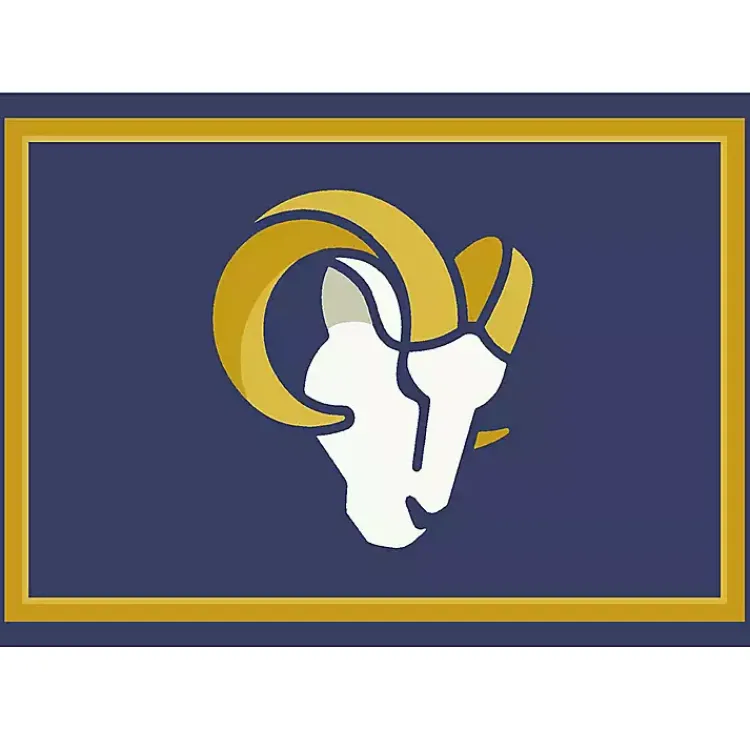 Area Rugs-Kirklands Home Los Angeles Rams Area Rug, 3x4 Blue
