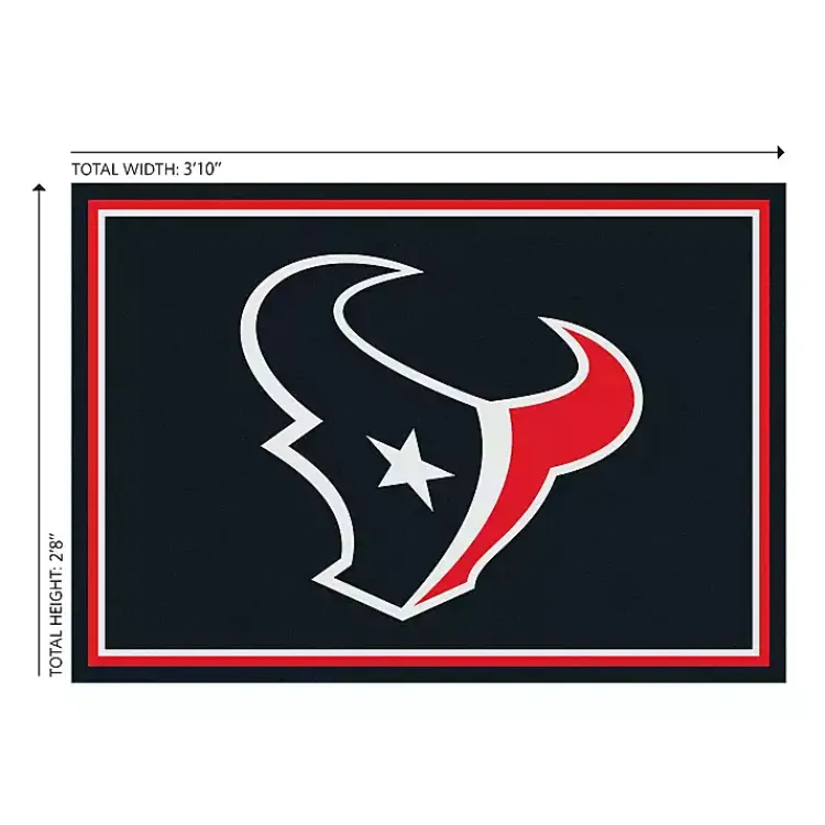 Area Rugs-Kirklands Home Houston Texans Area Rug, 3x4 Black