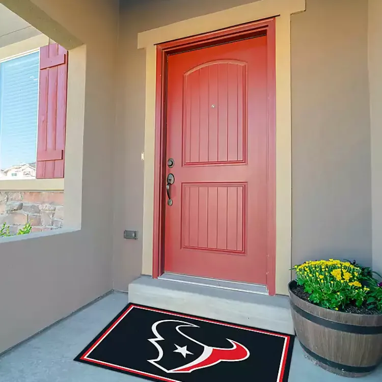 Area Rugs-Kirklands Home Houston Texans Area Rug, 3x4 Black