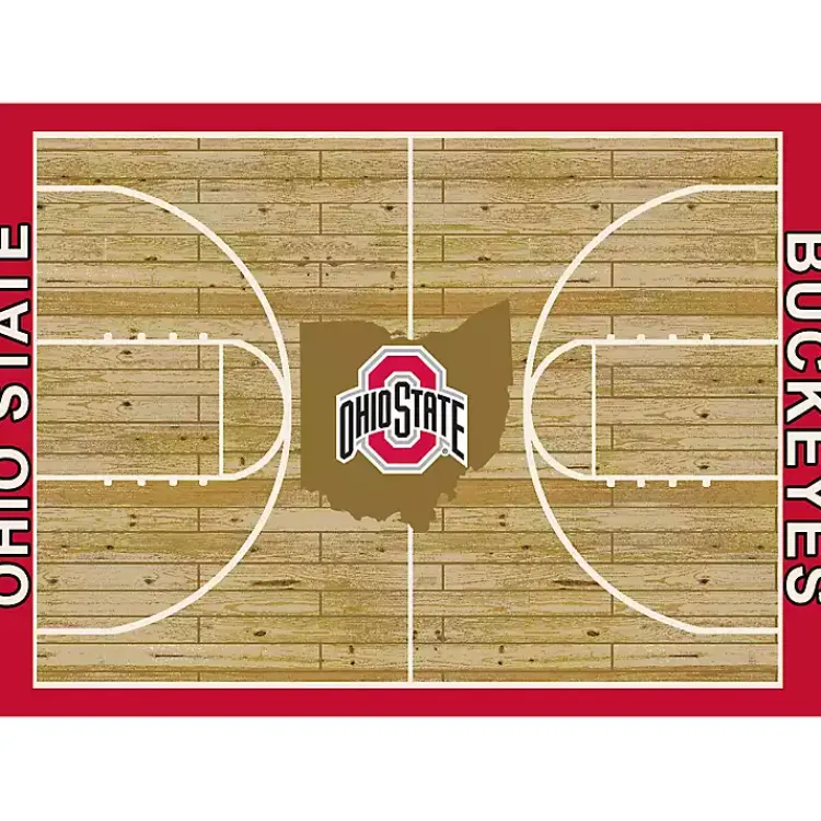 Area Rugs-Kirklands Home Ohio State Courtside Area Rug, 4x6