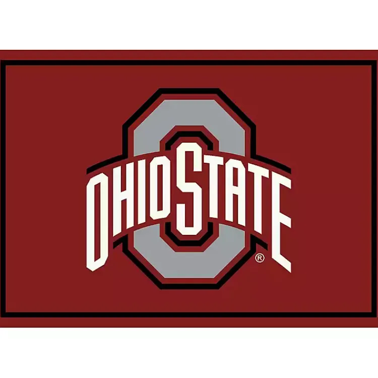 Area Rugs-Kirklands Home Ohio State University Area Rug, 4x6 Red