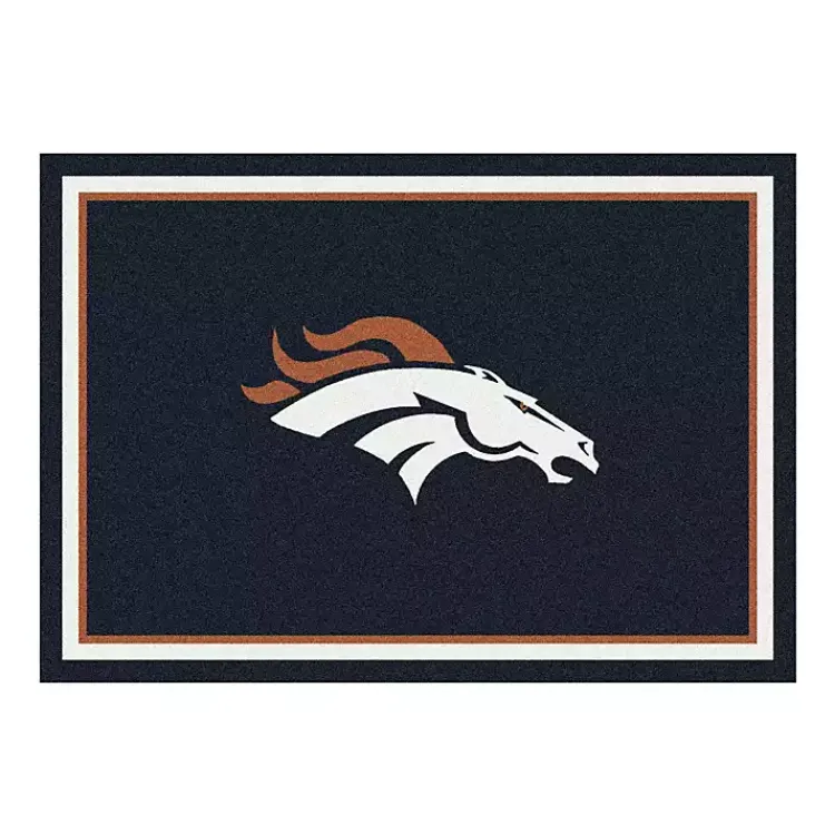 Area Rugs-Kirklands Home Denver Broncos Area Rug, 4x6 Blue