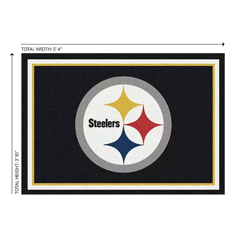 Area Rugs-Kirklands Home Pittsburgh Steelers Area Rug, 4x6 Black