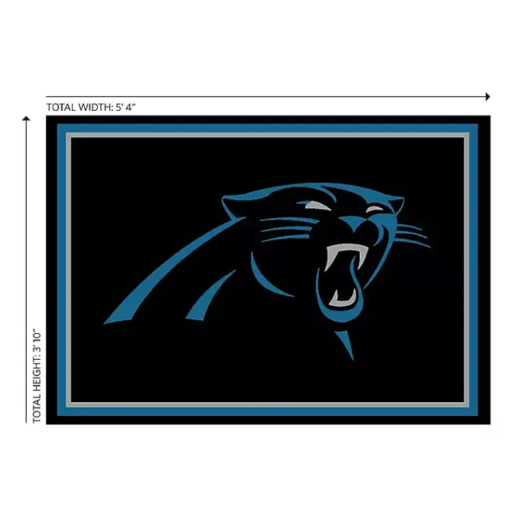 Area Rugs-Kirklands Home Carolina Panthers Area Rug, 4x6 Black