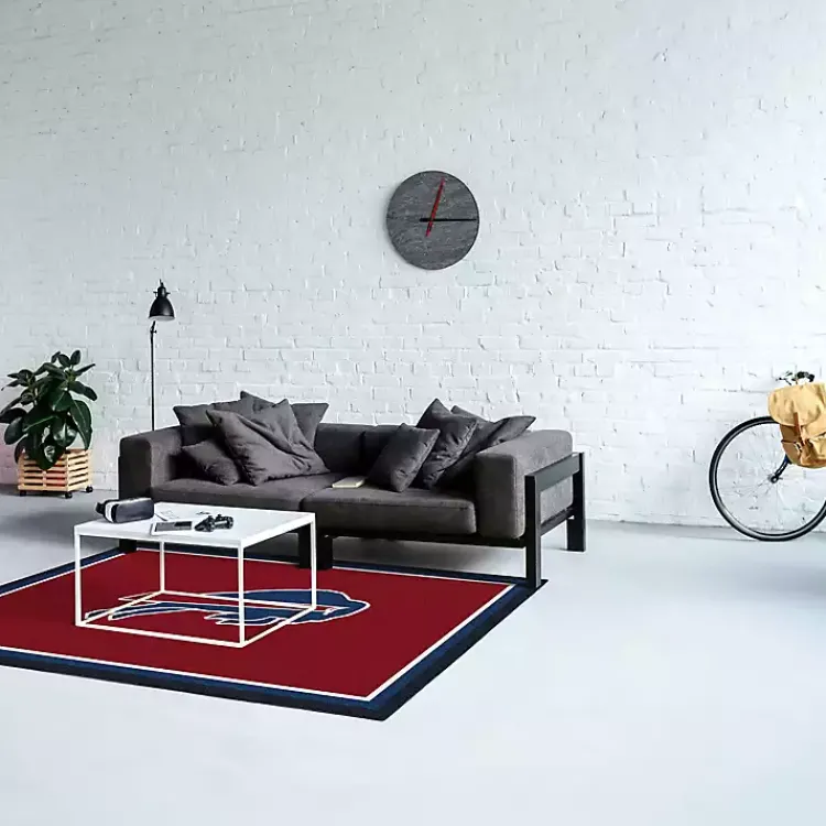 Area Rugs-Kirklands Home Buffalo Bills Area Rug, 4x6 Red