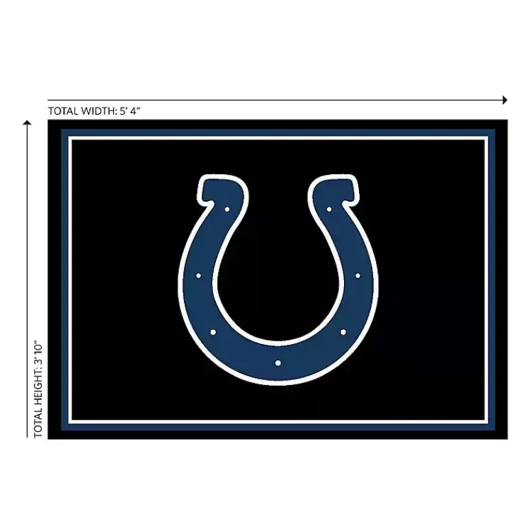 Area Rugs-Kirklands Home Indianapolis Colts Area Rug, 4x6 Black