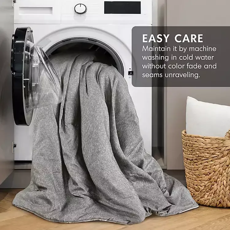 Comforters-Kirklands Home Chambray 2-pc. Twin/Twin XL Comforter Set Gray