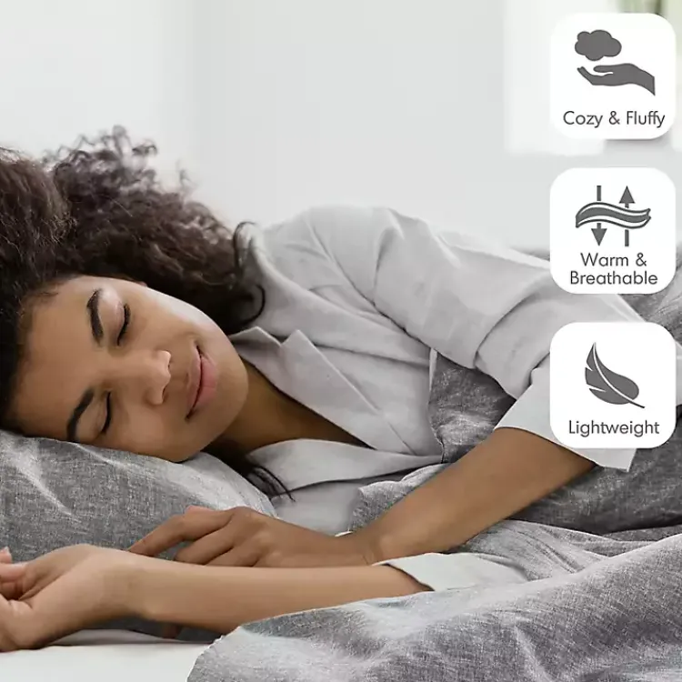 Comforters-Kirklands Home Chambray 3-pc. King Comforter Set Gray