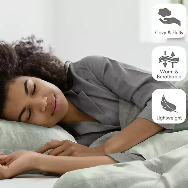 Comforters-Kirklands Home Chambray 3-pc. Full/Queen Comforter Set Green