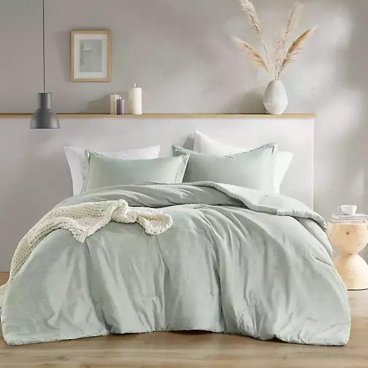 Comforters-Kirklands Home Chambray 3-pc. King Comforter Set Green