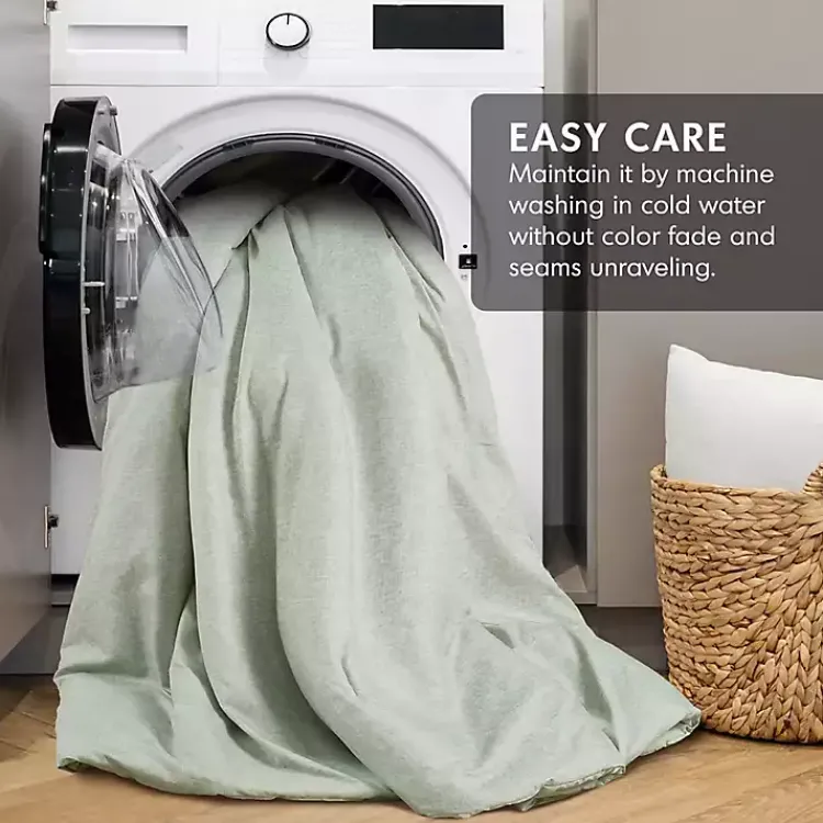 Comforters-Kirklands Home Chambray 3-pc. King Comforter Set Green