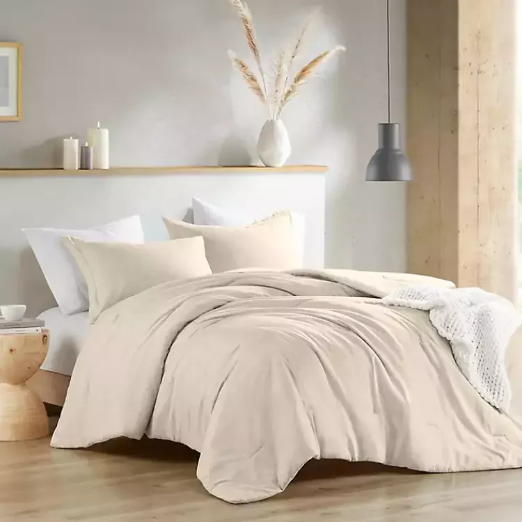 Comforters-Kirklands Home Cream Chambray 2-pc. Twin/Twin XL Comforter Set Ivory