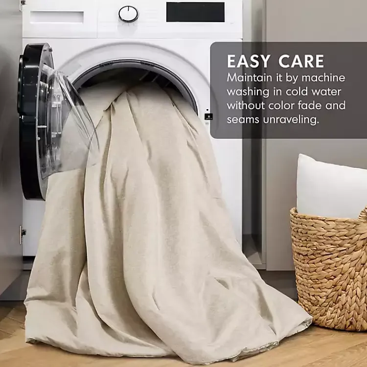 Comforters-Kirklands Home Cream Chambray 3-pc. Full/Queen Comforter Set Ivory