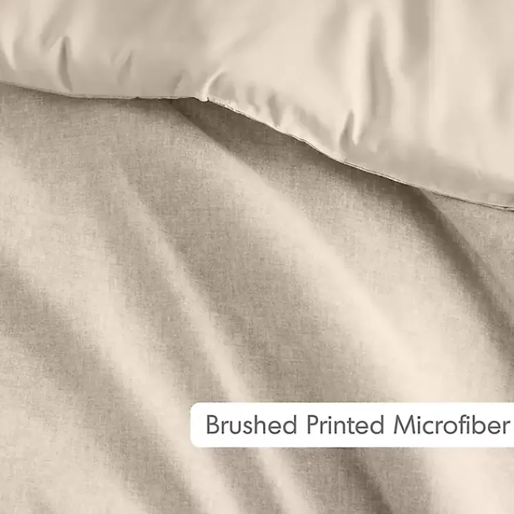 Comforters-Kirklands Home Cream Chambray 3-pc. King Comforter Set Ivory