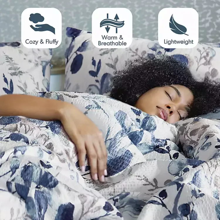 Comforters-Kirklands Home Blue Botanical 2-pc. Twin/Twin XL Comforter Set