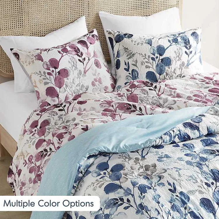 Comforters-Kirklands Home Purple Botanical 3-pc. King Comforter Set