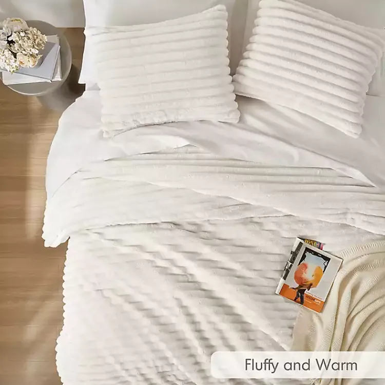 Comforters-Kirklands Home Cream Fluffy Ribbed 2-pc. Twin Comforter Set Ivory