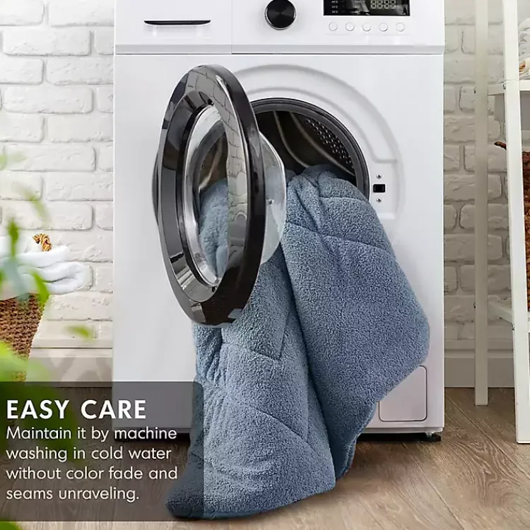 Comforters-Kirklands Home Quilted Teddy 2-pc. Twin Comforter Set Blue