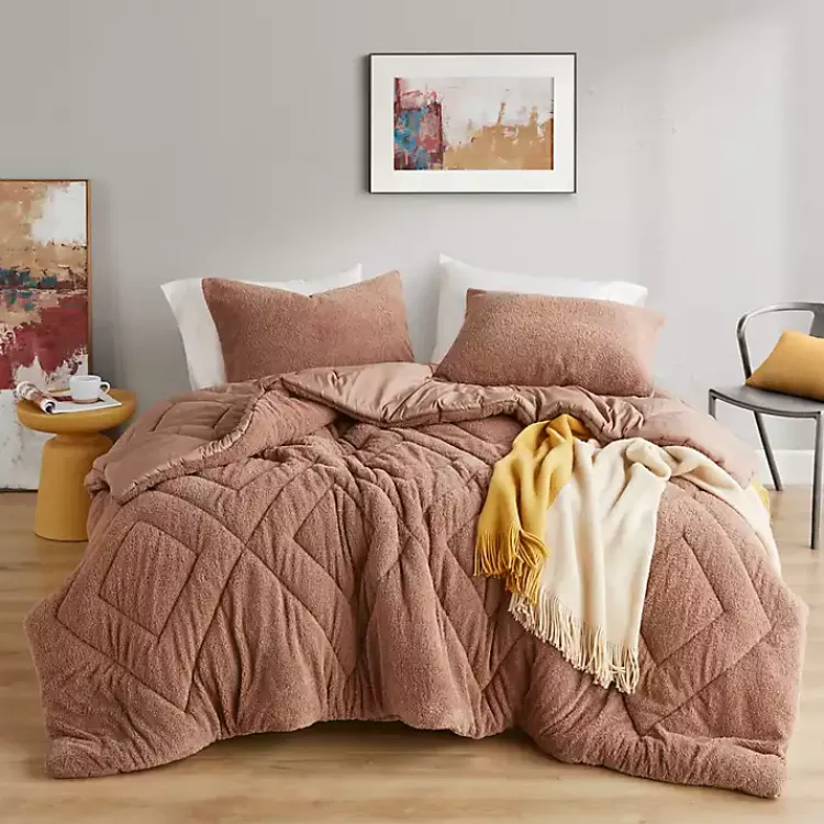 Comforters-Kirklands Home Quilted Teddy 2-pc. Twin Comforter Set Brown
