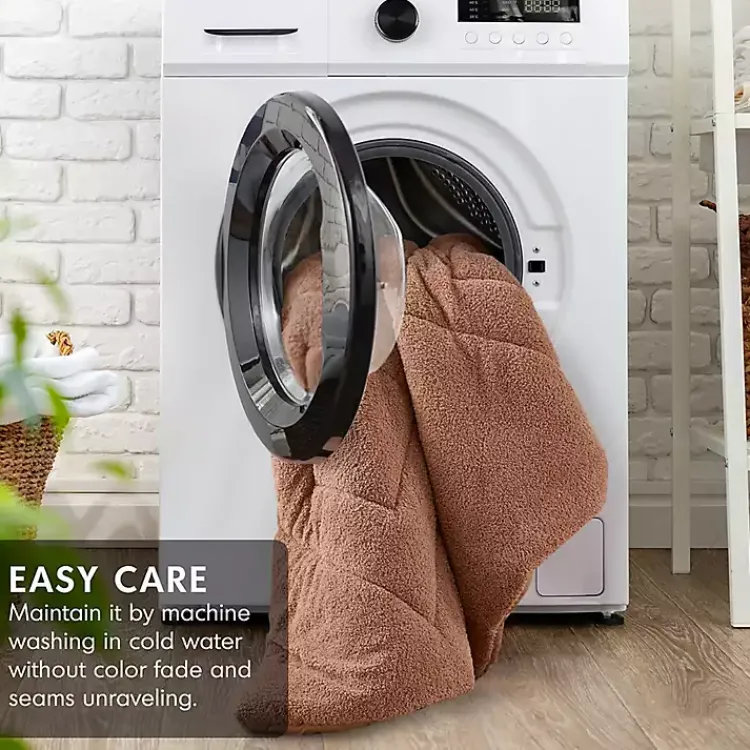 Comforters-Kirklands Home Quilted Teddy 2-pc. Twin Comforter Set Brown