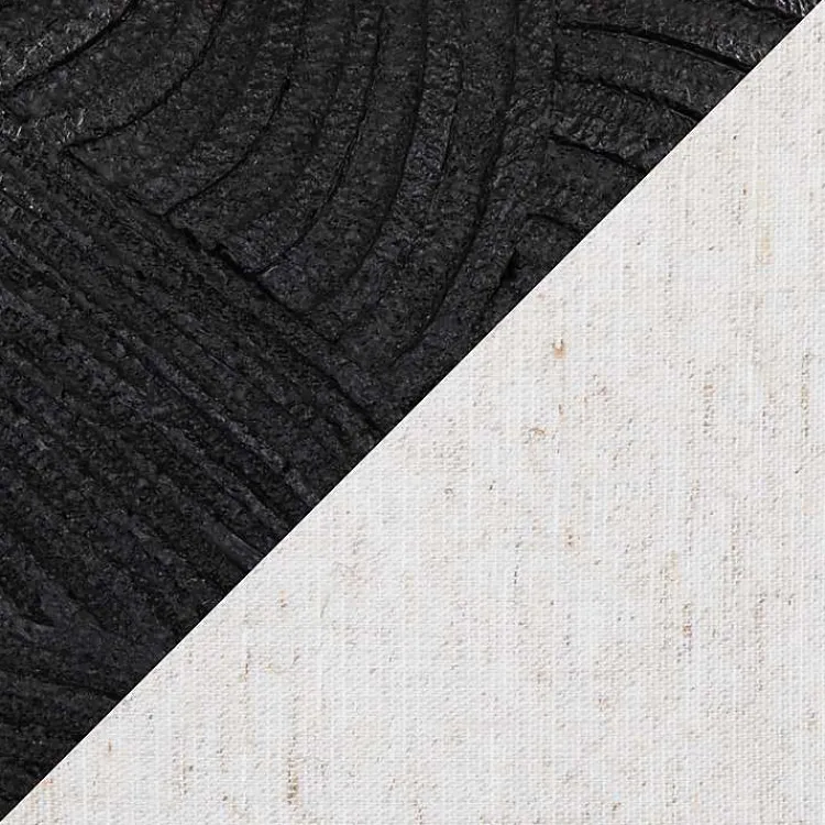 Table Lamps-Kirklands Home Matte Black Round Kona Table Lamps, Set of 2 Tan