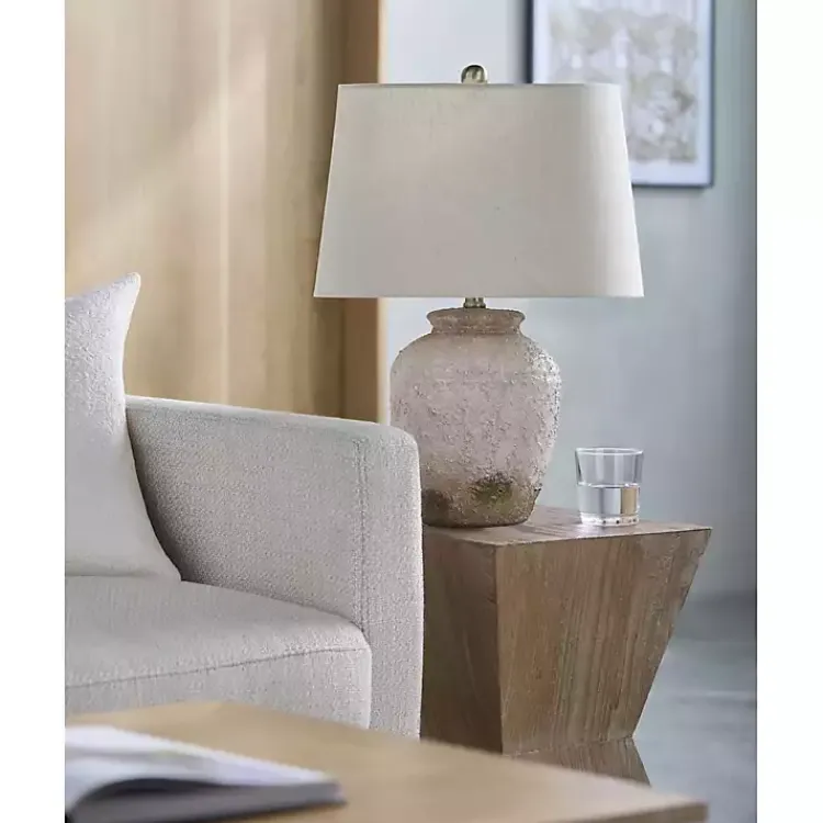 Table Lamps-Kirklands Home Cream Textured Ceramic Lia Table Lamp Ivory