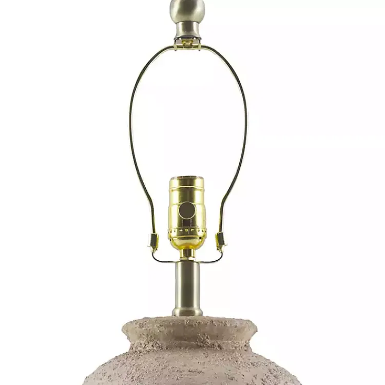 Table Lamps-Kirklands Home Cream Textured Ceramic Lia Table Lamp Ivory