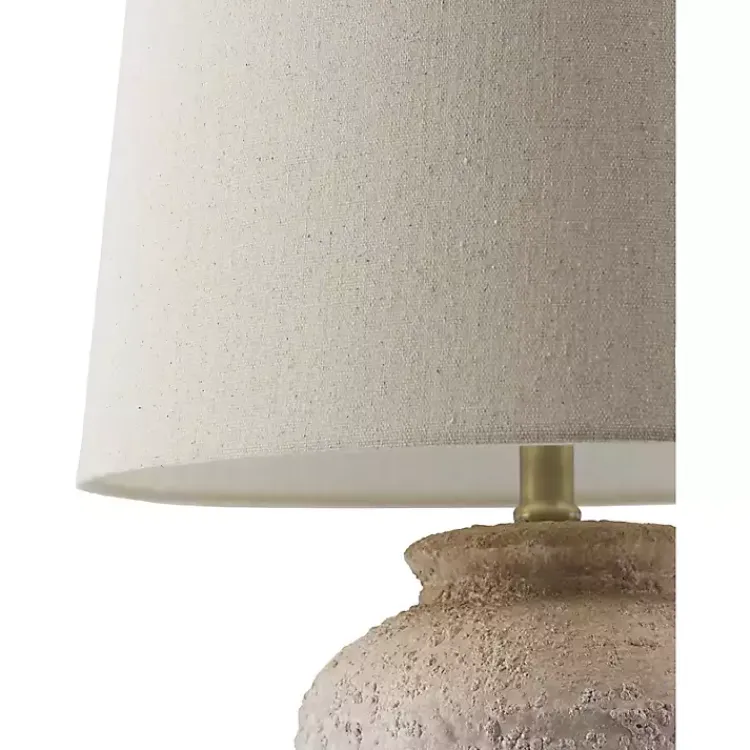 Table Lamps-Kirklands Home Cream Textured Ceramic Lia Table Lamp Ivory