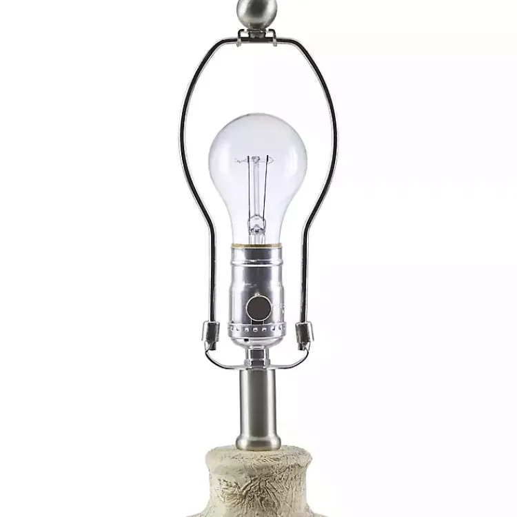 Table Lamps-Kirklands Home Neutral Textured Ceramic Rivera Table Lamp Tan