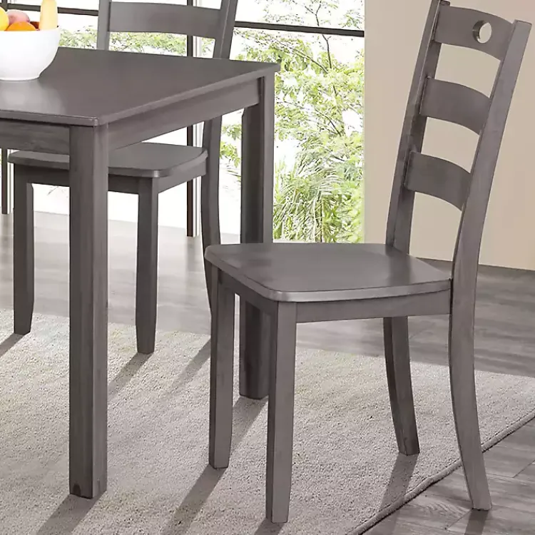 Dining Sets-Kirklands Home Wood Brooke 5-pc. Dining Furniture Set Gray