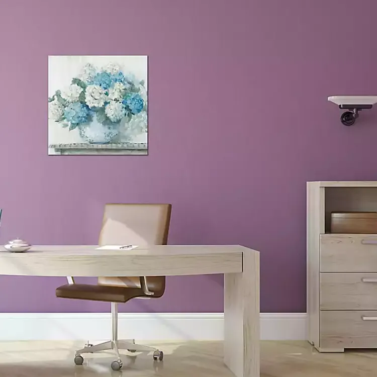 Canvas Art-Kirklands Home Blue Hydrangea Cottage Canvas Print