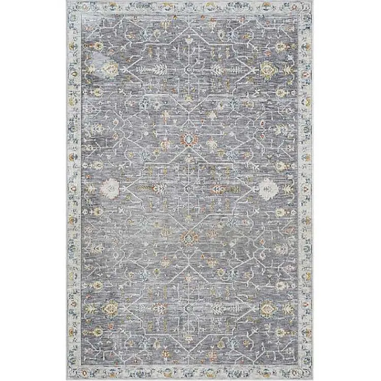 Area Rugs-Kirklands Home Gray Ivory Area Rug, 5x8