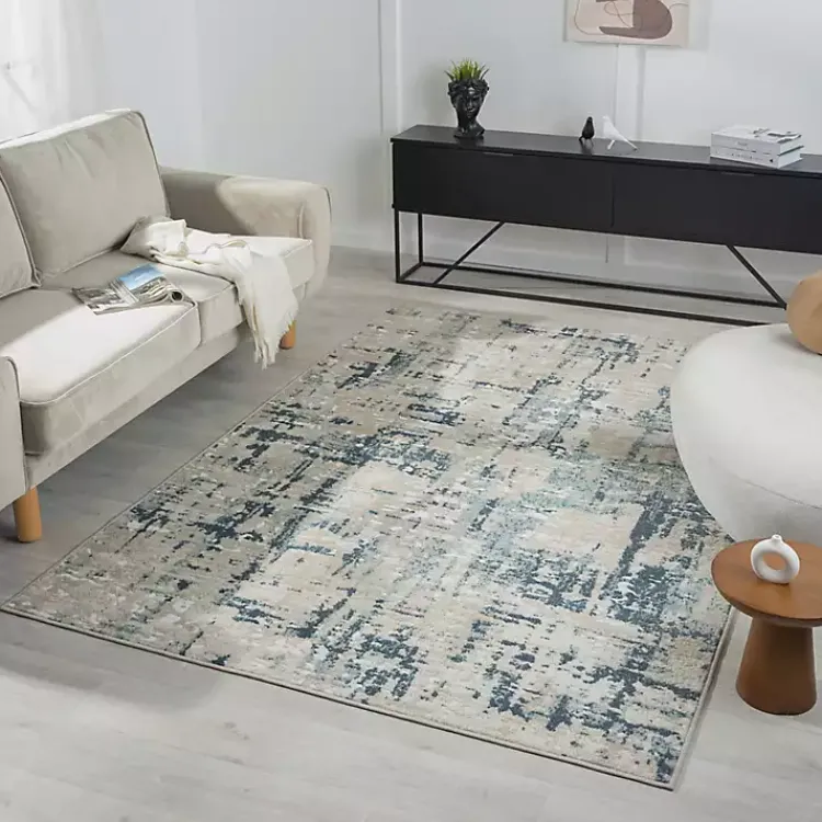 Area Rugs-Kirklands Home Blue Avalon Abstract Pattern Area Rug, 4x6