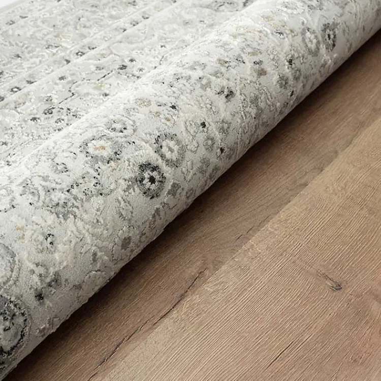 Area Rugs-Kirklands Home Isabella Gray and Ivory Area Rug, 4x6